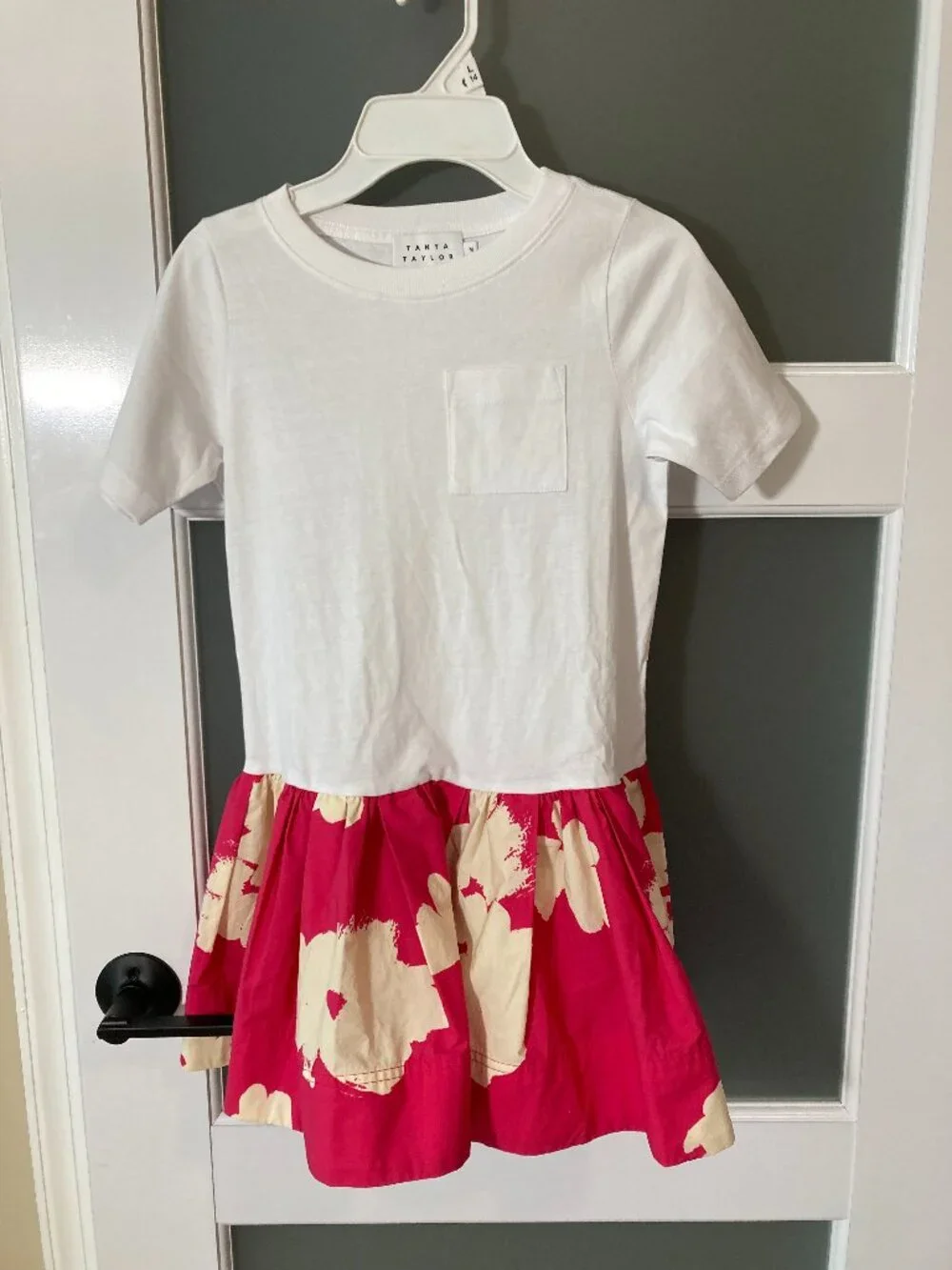 Tanya Taylor Girl's White Short Sleeve Katlyn Mini Dress Size M